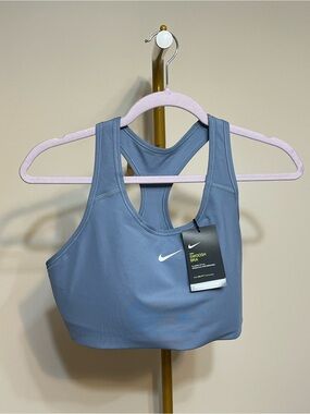 NWT Nike Dry Fit Swoosh Mid-Impact Racerback Sports Bra - Slate blue